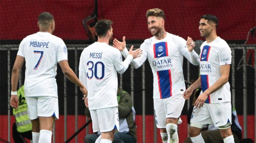 Hasil Liga Prancis: PSG Kalahkan Nice Berkat Gol Lionel Messi dan Sergio Ramos