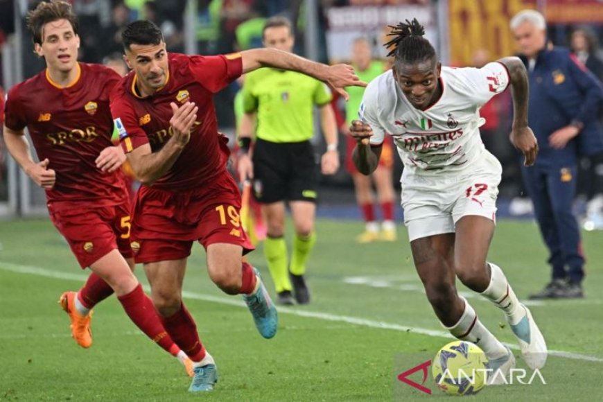AC Milan vs AS Roma berakhir imbang lewat dua gol di masa injury time